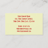 Sjabloon voor Sunset Business Card crème Visitekaartje (Achterkant)