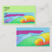 Sjabloon voor Sunset Business Card Visitekaartje (Voorkant / Achterkant)