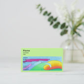 Sjabloon voor Sunset Business Card Visitekaartje (Staand voorkant)