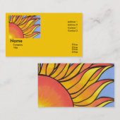 Sjabloon voor Sunshine Business Card Visitekaartje (Voorkant / Achterkant)