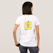 Sjabloon voor T-shirt met netjes notitie - voeg uw (Achterkant volledig)