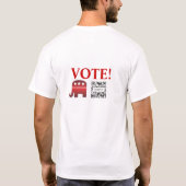Sjabloon voor T-shirt Republican Elephant (Achterkant)