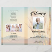 Sjabloon voor tarweveld rouwdienst (Voorkant)