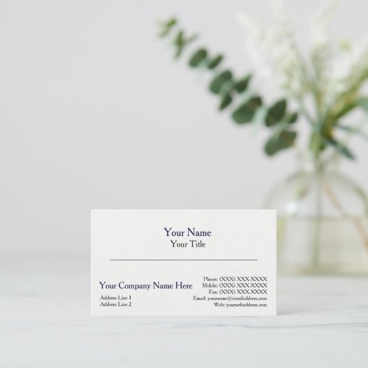 Sjabloon voor Thick Business Card Visitekaartje (Staand voorkant)