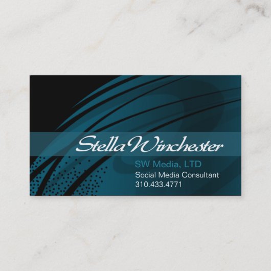 Sjabloon voor Trendy Stylish Business Card Visitekaartje (Voorkant)