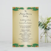 Sjabloon voor Tropische kerstbruiloft Gold (Staand voorkant)