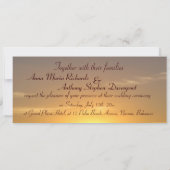 Sjabloon voor Tropische zonsondergang strandbruilo Kaart (Achterkant)