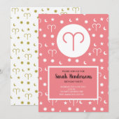 Sjabloon voor uitnodiging met kleur van het sterre (Voorkant / Achterkant)