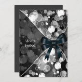 Sjabloon voor uitnodiging Pretty Bubble Party (Voorkant / Achterkant)