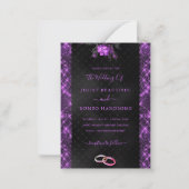 Sjabloon voor uitnodiging tot Paarse en zwarte bru (Voorkant)