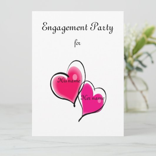 Sjabloon voor uitnodiging van de partij (Staand voorkant)