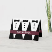 Sjabloon voor uitnodiging voor GROOMSWOMAN 3 Tuxed (Voorkant)