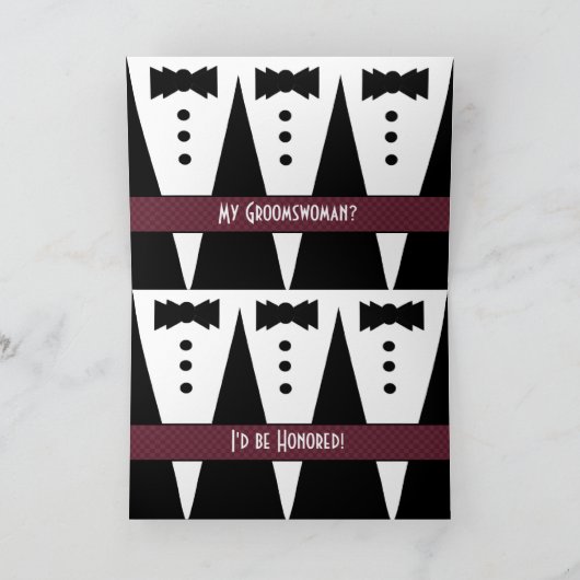 Sjabloon voor uitnodiging voor GROOMSWOMAN 3 Tuxed (Binnen)