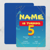 Sjabloon voor uitnodiging voor speelgoed aanpassen (Voorkant / Achterkant)