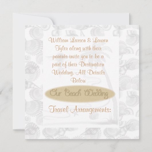 Sjabloon voor uitnodigingen voor elke bestemming (Achterkant)