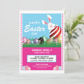 Sjabloon voor uitnodigingen voor paaspartijen (Staand voorkant)