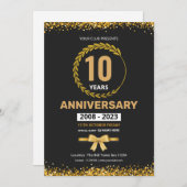 Sjabloon voor uitnodigingsfolder jubileum kaart (Voorkant / Achterkant)