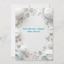Sjabloon voor uitnodigingskaart voor babyshower - 