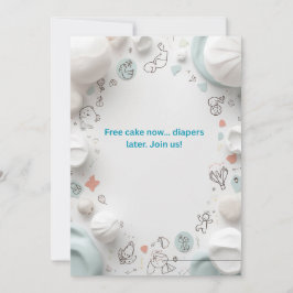 Sjabloon voor uitnodigingskaart voor babyshower - kaart