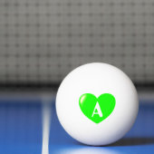 Sjabloon voor uw aangepaste monogram Groot Groen h Pingpongbal (Net)