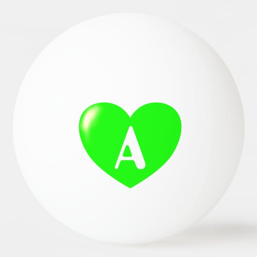 Sjabloon voor uw aangepaste monogram Groot Groen h Pingpongbal (Voorkant)
