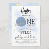 Sjabloon voor verjaardagsuitnodiging voor de ruimt kaart (Voorkant / Achterkant)