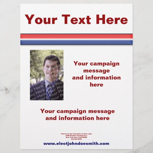 Sjabloon voor verkiezingscampagnefolder flyer (Voorkant)