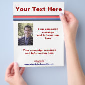 Sjabloon voor verkiezingscampagnefolder flyer (Hand)