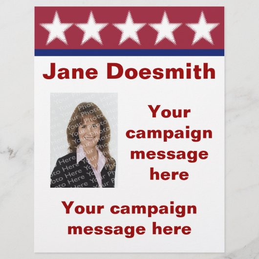 Sjabloon voor verkiezingscampagnefolder flyer (Voorkant)