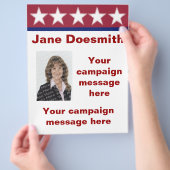 Sjabloon voor verkiezingscampagnefolder flyer (Hand)