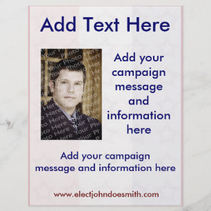 Sjabloon voor verkiezingscampagnefolder flyer