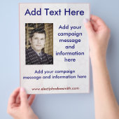 Sjabloon voor verkiezingscampagnefolder flyer (Hand)