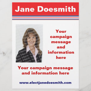 Sjabloon voor verkiezingscampagnefolder flyer