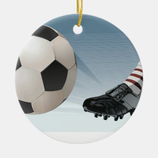 Sjabloon voor versiering van voetbalspeler keramisch ornament (Voorkant)