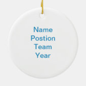 Sjabloon voor versiering van voetbalspeler keramisch ornament (Achterkant)