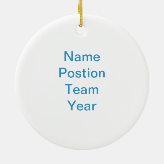 Sjabloon voor versiering van voetbalspeler keramisch ornament (Achterkant)