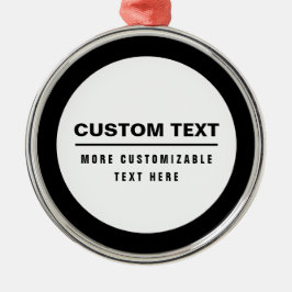 Sjabloon voor vet en aanpasbare tekst metalen ornament