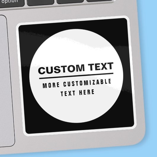 Sjabloon voor vet en aanpasbare tekst sticker