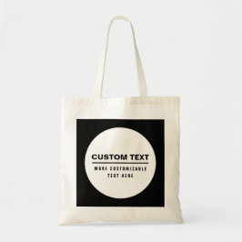 Sjabloon voor vet en aanpasbare tekst tote bag