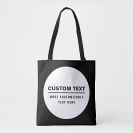 Sjabloon voor vet en aanpasbare tekst tote bag