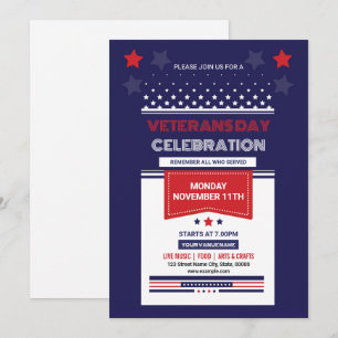 Sjabloon voor Veteranen Dag Flyer Kaart