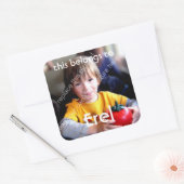 Sjabloon voor Vierkante Foto Gepersonaliseerd Boek Vierkante Sticker (Envelop)