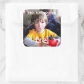 Sjabloon voor Vierkante Foto Gepersonaliseerd Boek Vierkante Sticker (Tas)