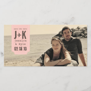 Sjabloon voor vintage fotokaart om datum te reserv