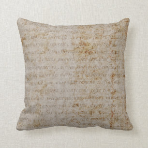 Sjabloon voor vintage text Franse achtergrondpapie Kussen