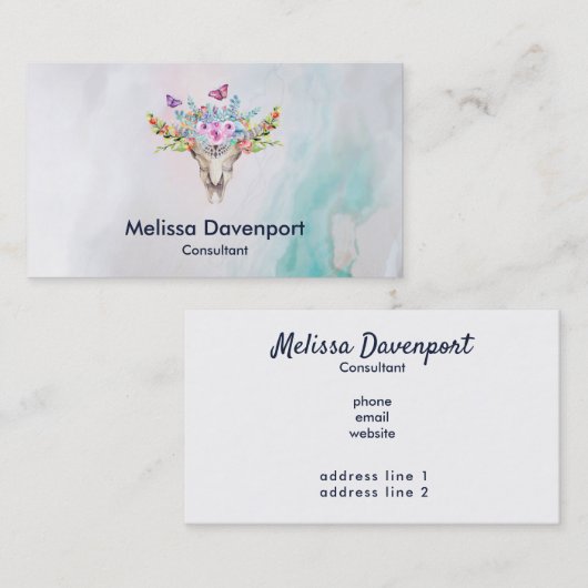 sjabloon voor visitekaartje (Voorkant / Achterkant)