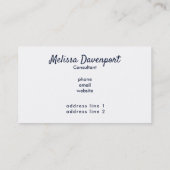 sjabloon voor visitekaartje (Achterkant)