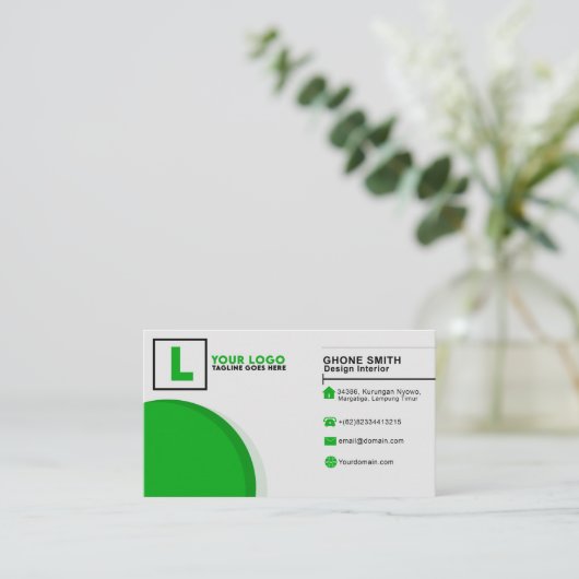 Sjabloon voor visitekaartje (Staand voorkant)