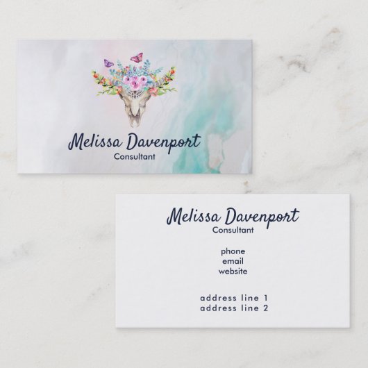 sjabloon voor visitekaartje 2 (Voorkant / Achterkant)