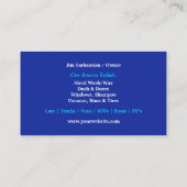 Sjabloon voor Visitekaartje Auto Detailing (Achterkant)